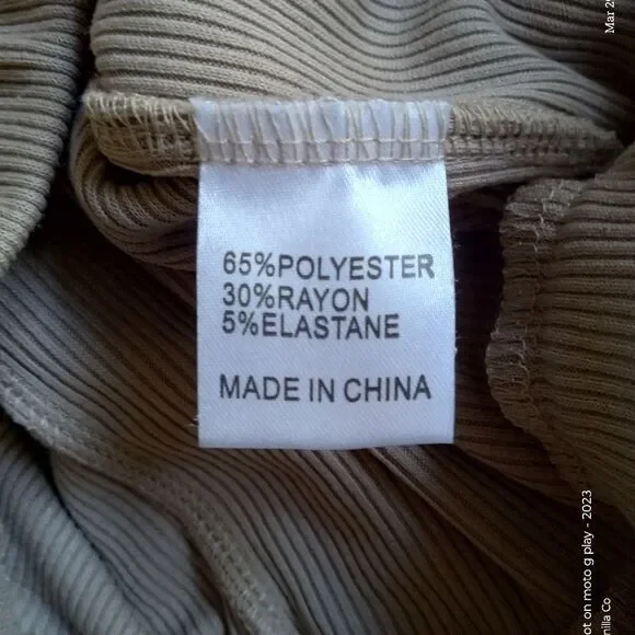 Princess Polly Women's Rita Roberts Knit Flare Pant Bootcut Ribbed Tan Size XS 2 - Picture 7 of 7